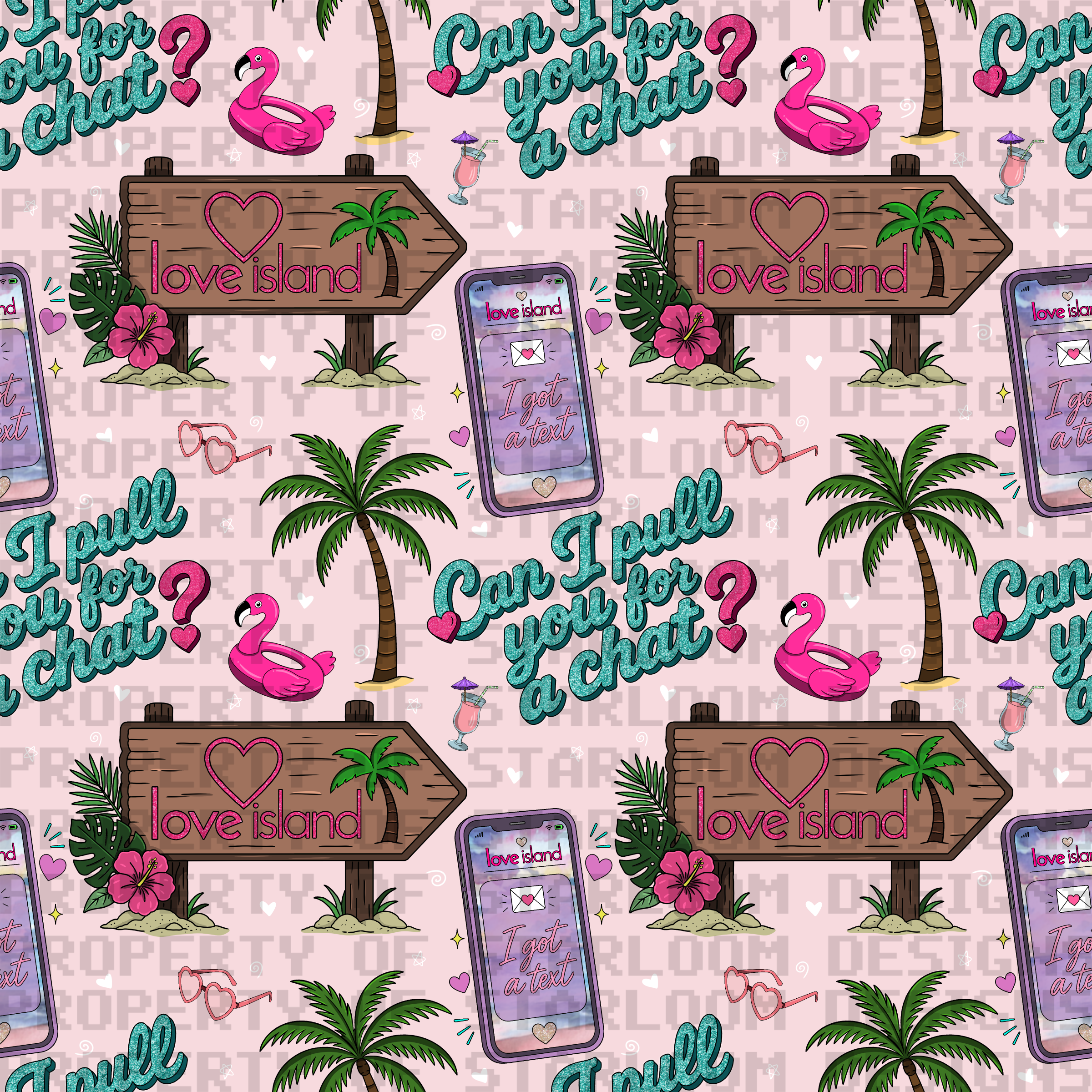 Love Island Seamless Pattern