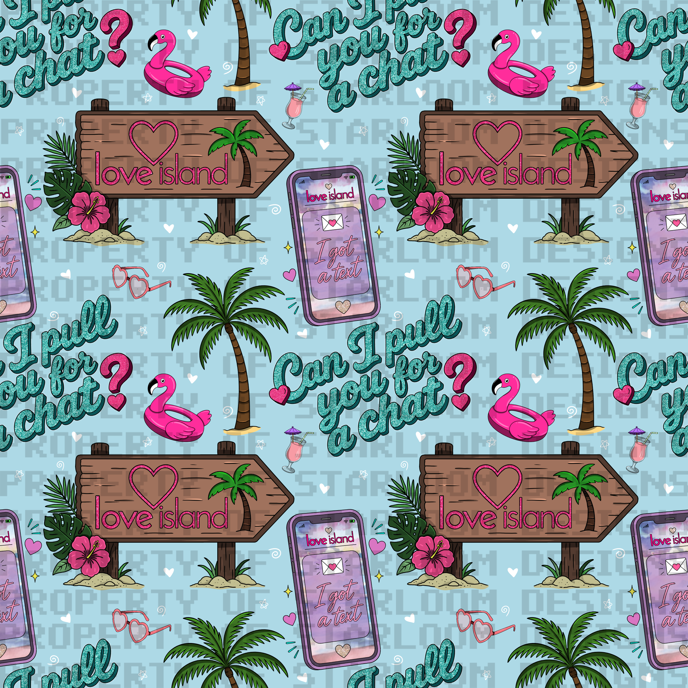 Love Island Seamless Pattern
