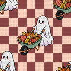 Ghostly Harvest Seamless Pattern