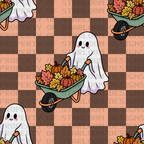 Ghostly Harvest Seamless Pattern