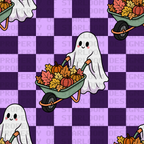 Ghostly Harvest Seamless Pattern