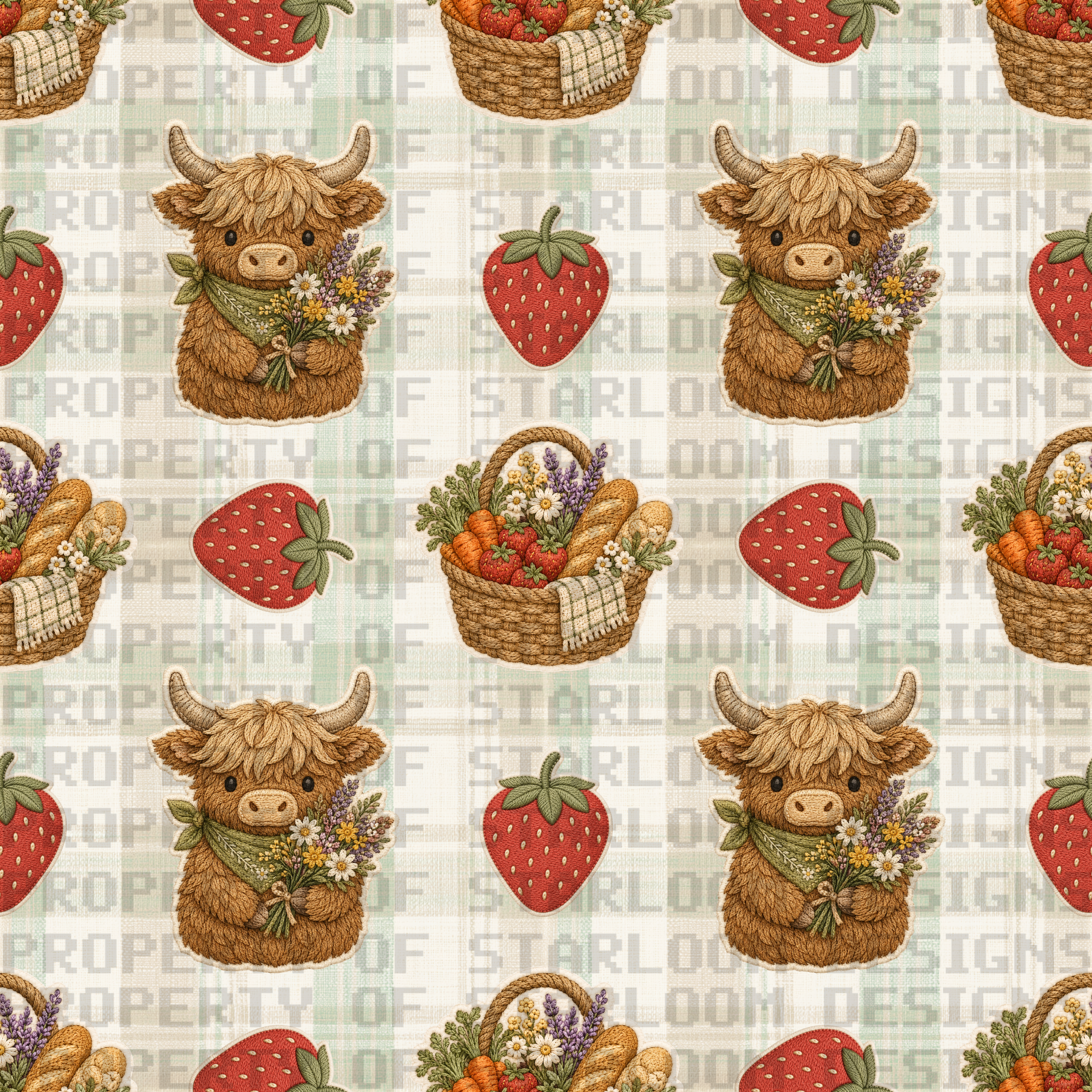 Farm Fresh Stitchery Seamless Design