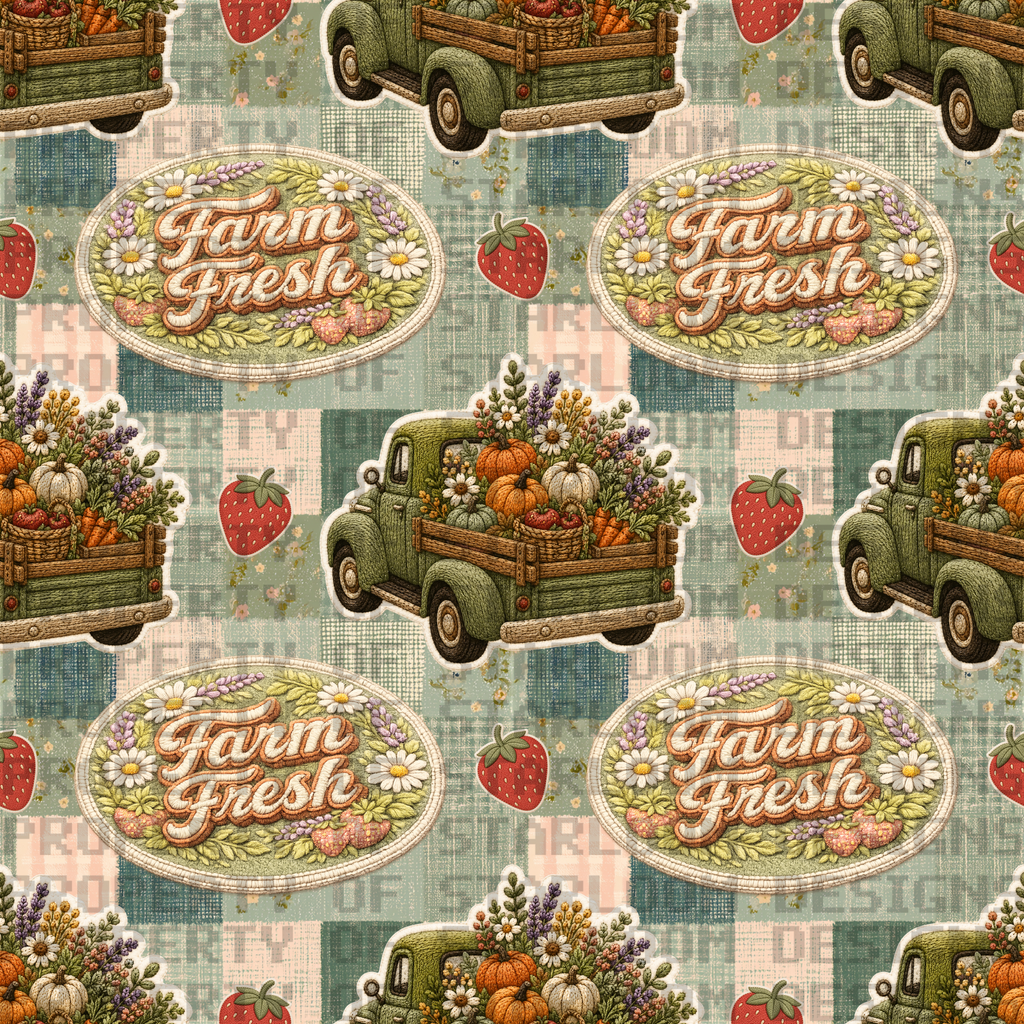 Farm Fresh Stitchery Seamless Design