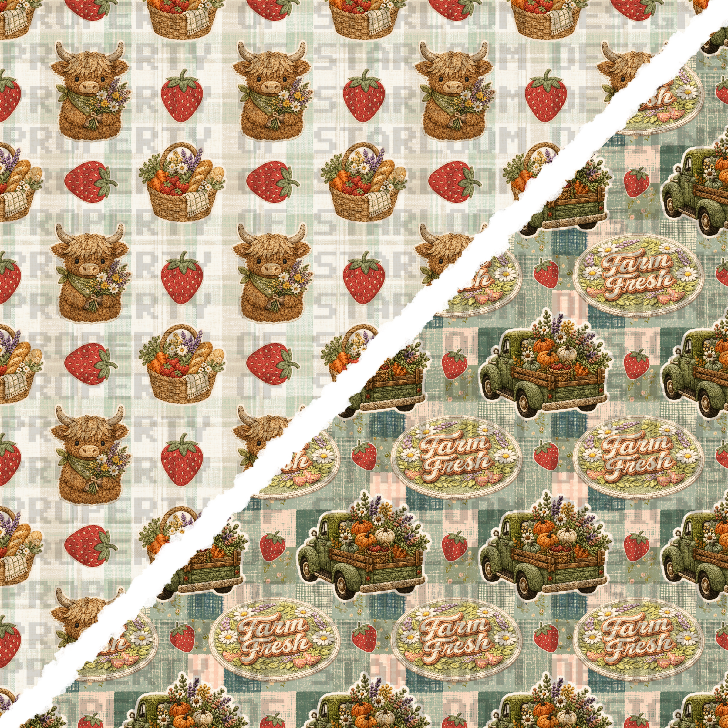 Farm Fresh Stitchery Seamless Design