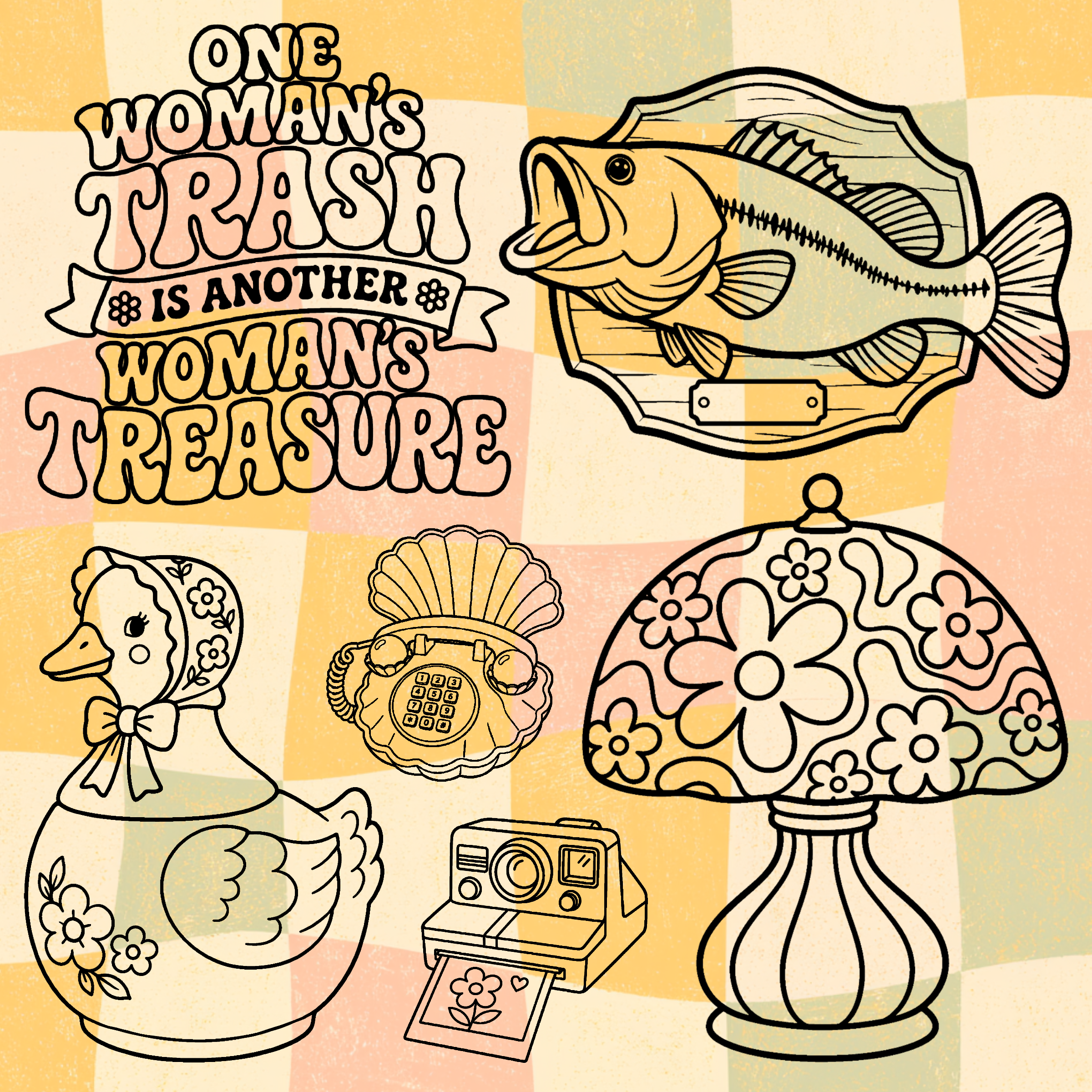 Grandma's Treasures Freebie Outline Set (6 Pieces)