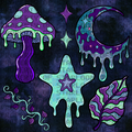 Galaxy Trip Clipart Set (7 Pieces)