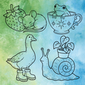 Woodland Creatures Freebie Outline Set (4 Pieces)