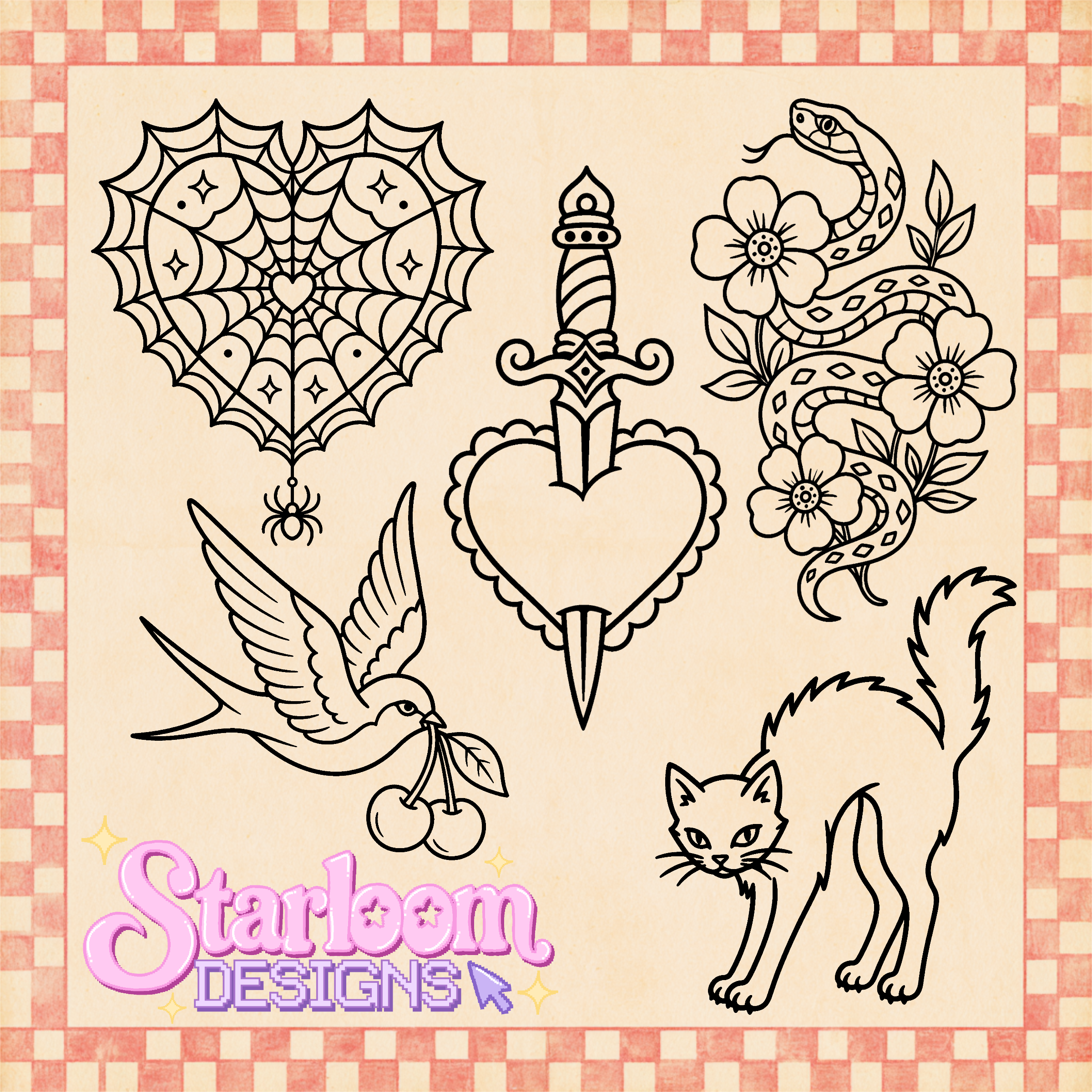 Inked Freebie Outline Set (5 Pieces)
