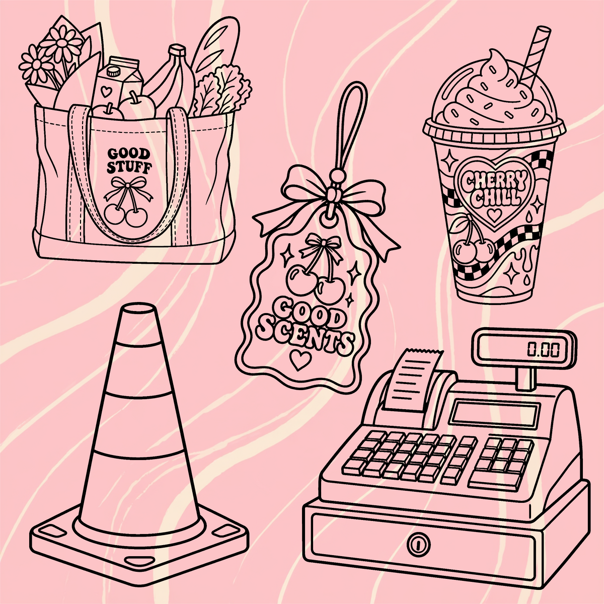 Grab & Go Freebie Outline Set (5 Pieces)