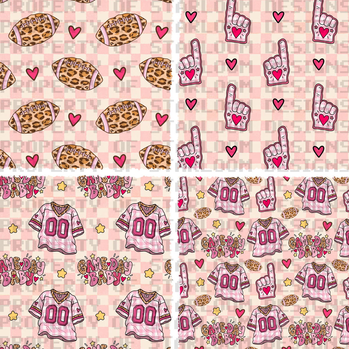 Game Day Baby Seamless Design
